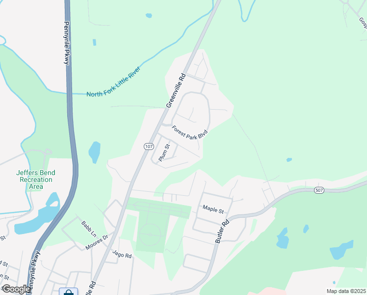map of restaurants, bars, coffee shops, grocery stores, and more near 40 Locust Street in Hopkinsville