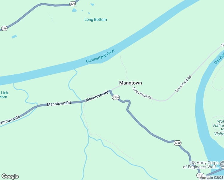 map of restaurants, bars, coffee shops, grocery stores, and more near Manntown Road in Jamestown