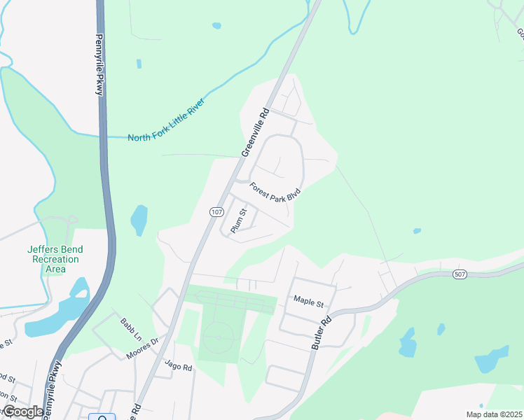 map of restaurants, bars, coffee shops, grocery stores, and more near 36 Locust Street in Hopkinsville
