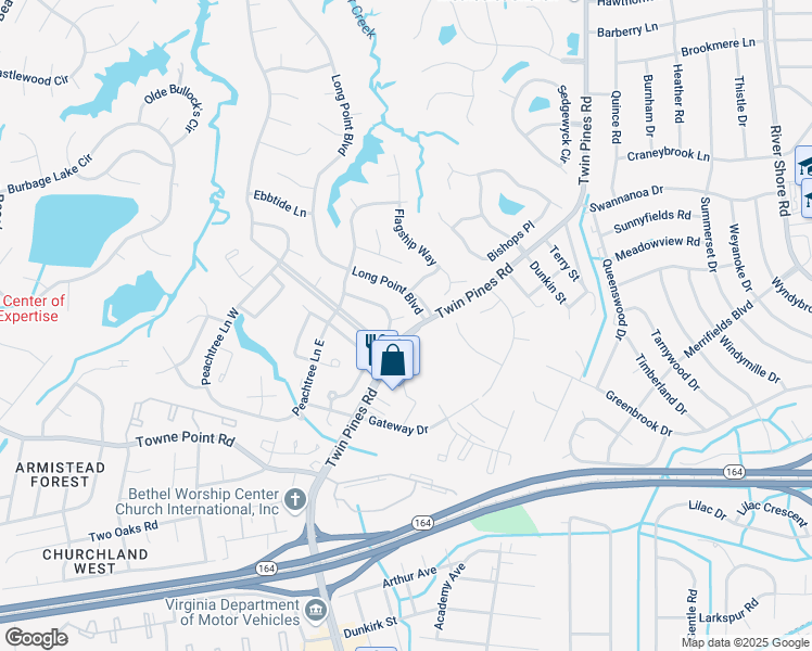 map of restaurants, bars, coffee shops, grocery stores, and more near 13 Reef Court in Portsmouth