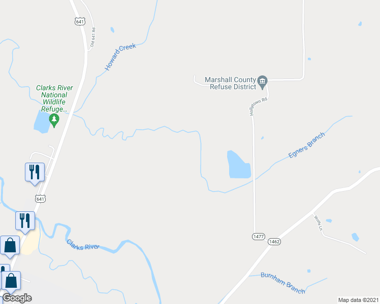 map of restaurants, bars, coffee shops, grocery stores, and more near 708 Hollytown Road in Benton