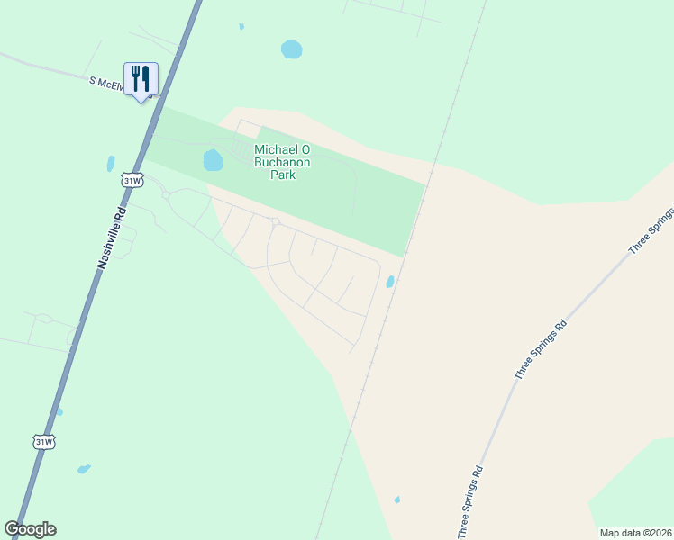 map of restaurants, bars, coffee shops, grocery stores, and more near Unnamed Road in Plum Springs