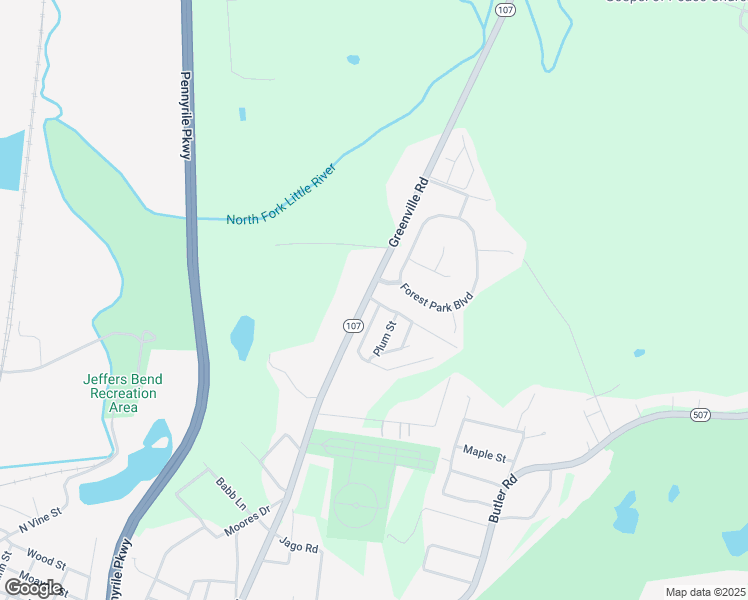 map of restaurants, bars, coffee shops, grocery stores, and more near 6 Locust Street in Hopkinsville