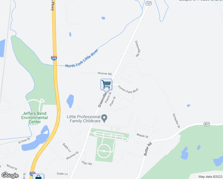 map of restaurants, bars, coffee shops, grocery stores, and more near 8 Locust Street in Hopkinsville