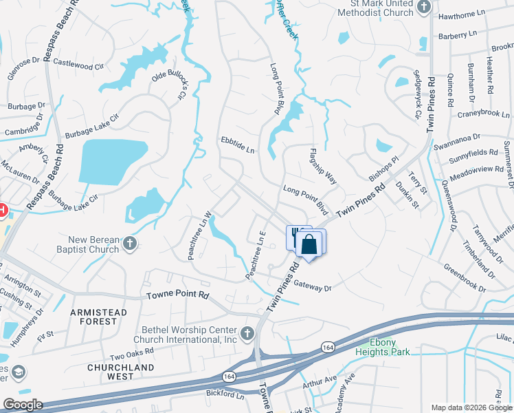 map of restaurants, bars, coffee shops, grocery stores, and more near 5 Mast Court in Portsmouth