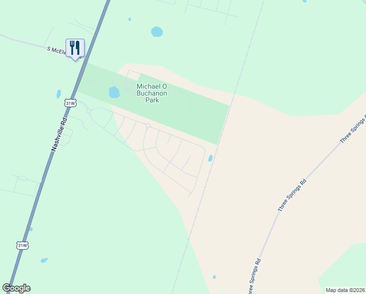 map of restaurants, bars, coffee shops, grocery stores, and more near Unnamed Road in Plum Springs
