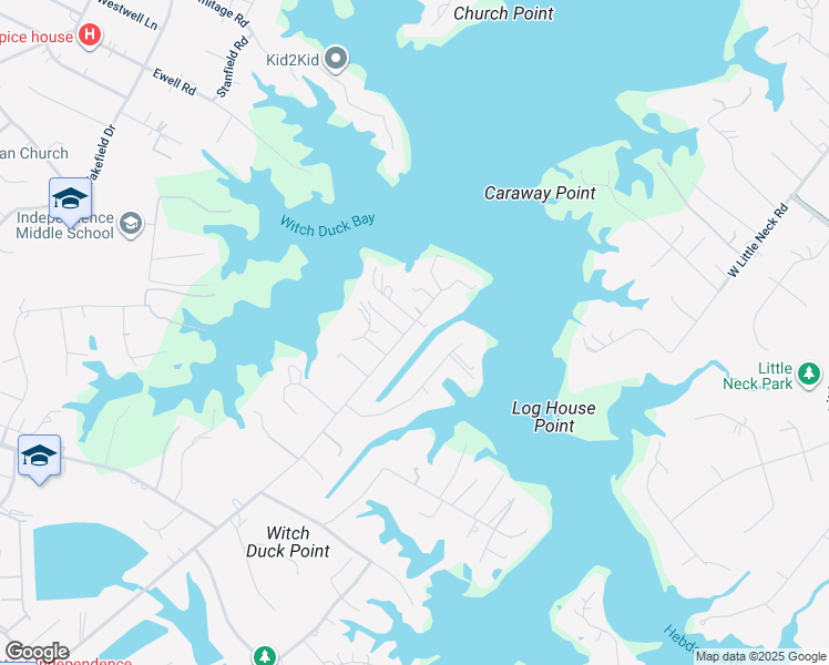 map of restaurants, bars, coffee shops, grocery stores, and more near 4043 North Witchduck Road in Virginia Beach