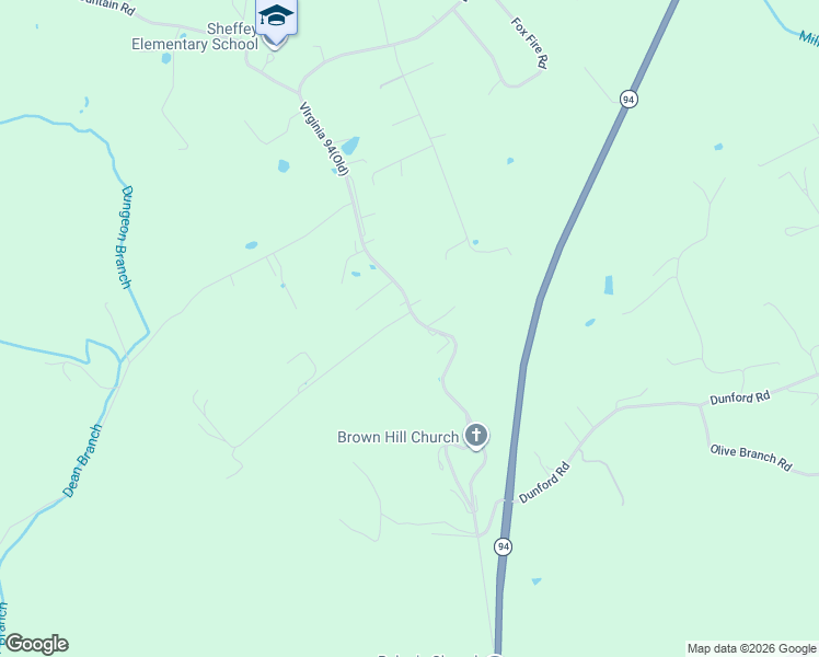 map of restaurants, bars, coffee shops, grocery stores, and more near VIrginia 94(Old) in Wytheville