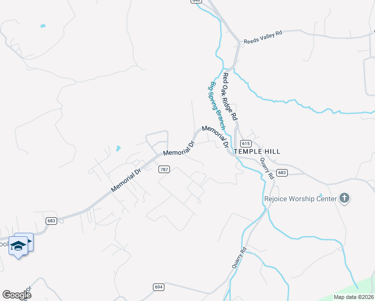 map of restaurants, bars, coffee shops, grocery stores, and more near Porter Street in Castlewood