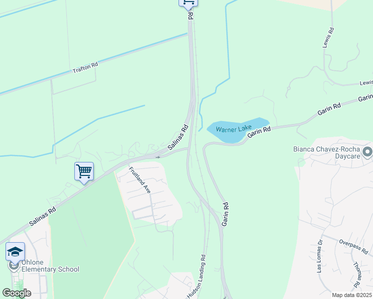 map of restaurants, bars, coffee shops, grocery stores, and more near 2 Hall Road in Watsonville
