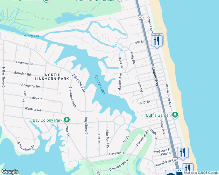 map of restaurants, bars, coffee shops, grocery stores, and more near 521 Wilder Road in Virginia Beach