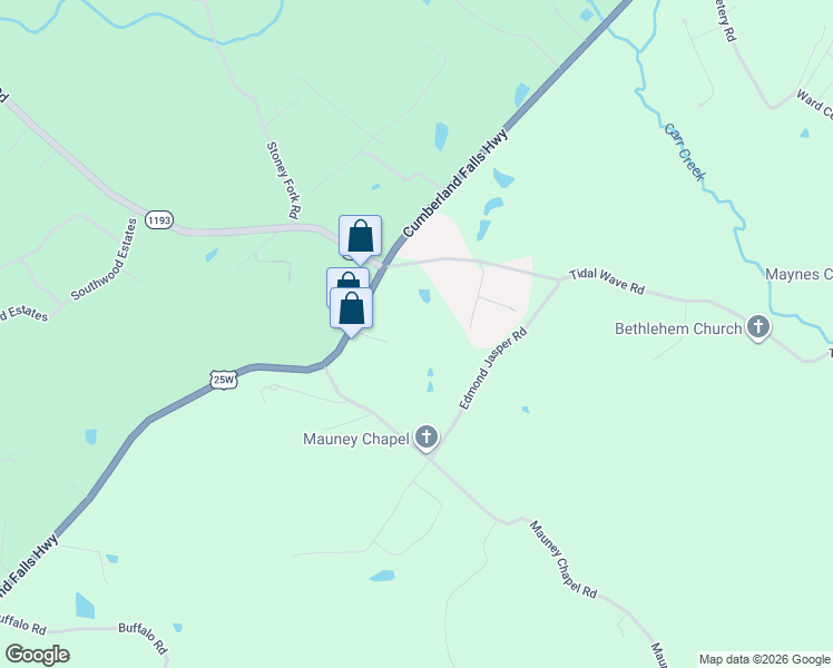 map of restaurants, bars, coffee shops, grocery stores, and more near 111 Tidal Wave Road in Corbin