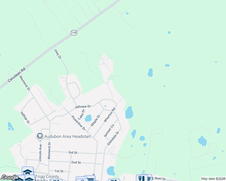 map of restaurants, bars, coffee shops, grocery stores, and more near 152-154 Noel Drive in Cadiz