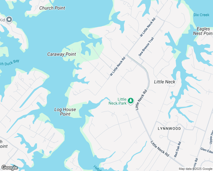 map of restaurants, bars, coffee shops, grocery stores, and more near 1405 West Little Neck Road in Virginia Beach