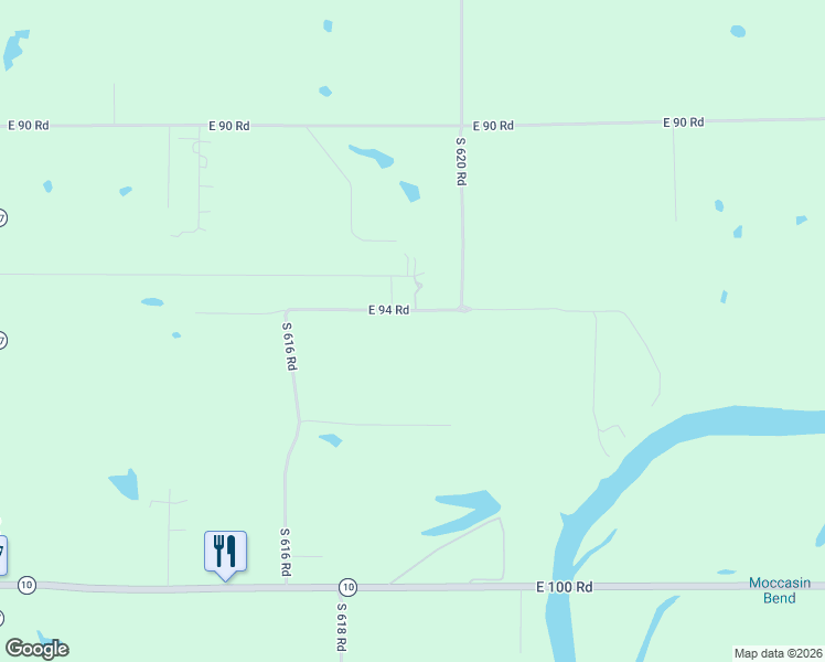 map of restaurants, bars, coffee shops, grocery stores, and more near 61801 East 94 Road in Miami