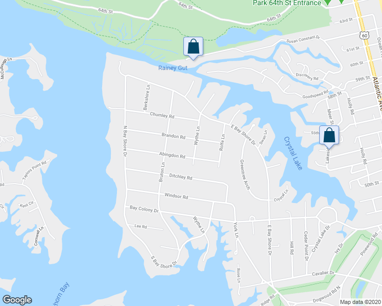 map of restaurants, bars, coffee shops, grocery stores, and more near 1301 Wythe Lane in Virginia Beach