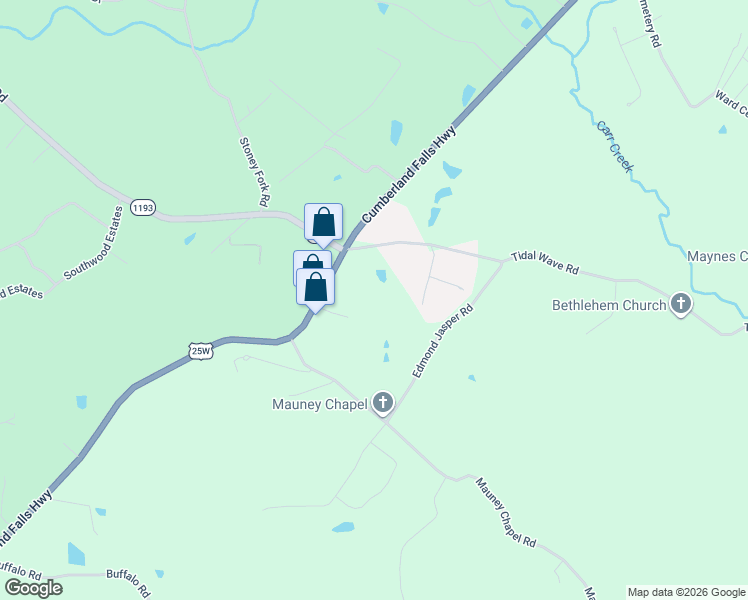 map of restaurants, bars, coffee shops, grocery stores, and more near 111 Tidal Wave Road in Corbin