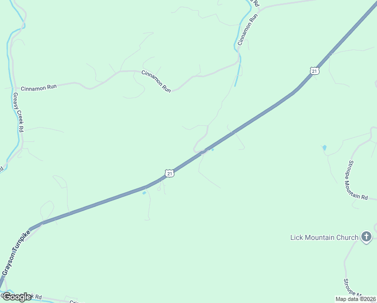map of restaurants, bars, coffee shops, grocery stores, and more near Grayson Turnpike in Wytheville