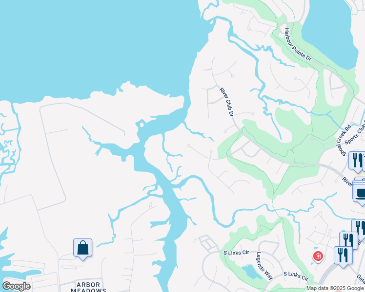map of restaurants, bars, coffee shops, grocery stores, and more near 5235 Rockport Landing in Suffolk