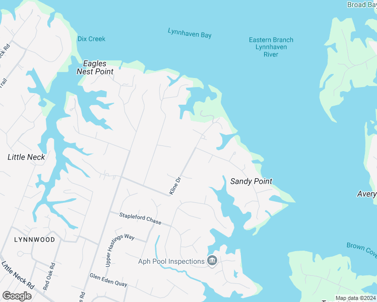 map of restaurants, bars, coffee shops, grocery stores, and more near 3112 Kline Drive in Virginia Beach