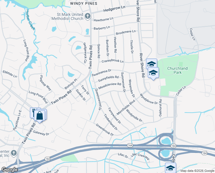 map of restaurants, bars, coffee shops, grocery stores, and more near 4201 Meadowview Road in Portsmouth
