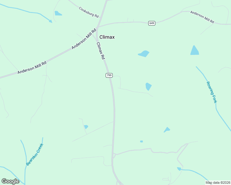map of restaurants, bars, coffee shops, grocery stores, and more near 3216 Climax Road in Chatham