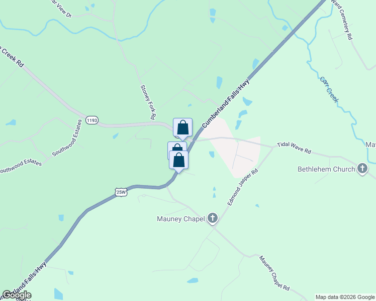 map of restaurants, bars, coffee shops, grocery stores, and more near 21 Tidal Wave Road in Corbin