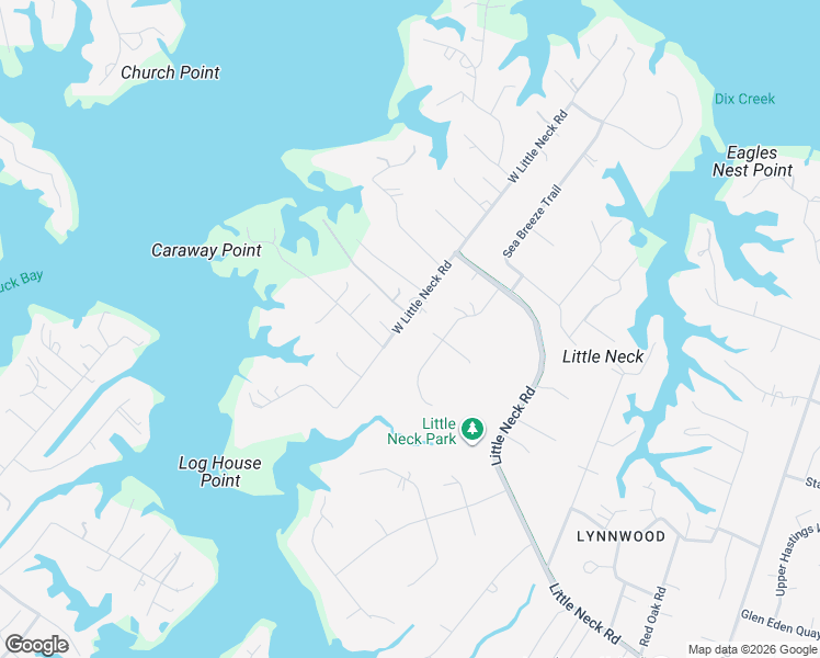 map of restaurants, bars, coffee shops, grocery stores, and more near 1417 West Little Neck Road in Virginia Beach
