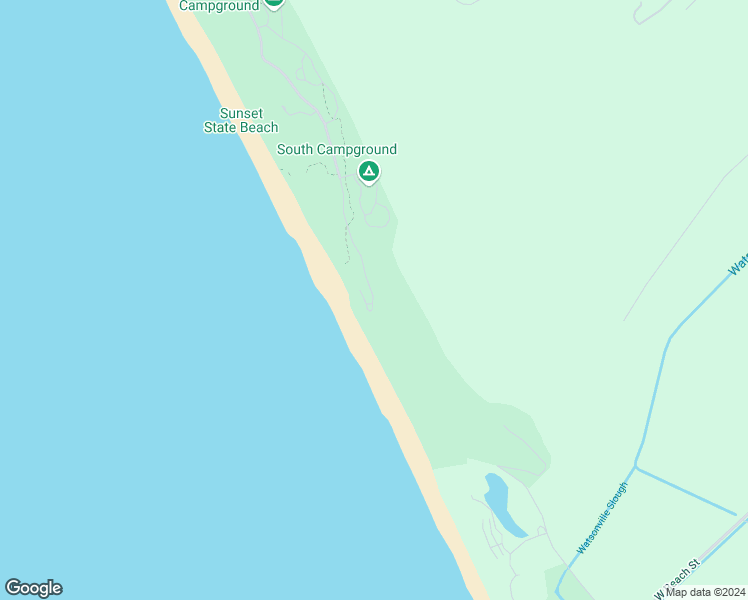 map of restaurants, bars, coffee shops, grocery stores, and more near Shell Road in Watsonville