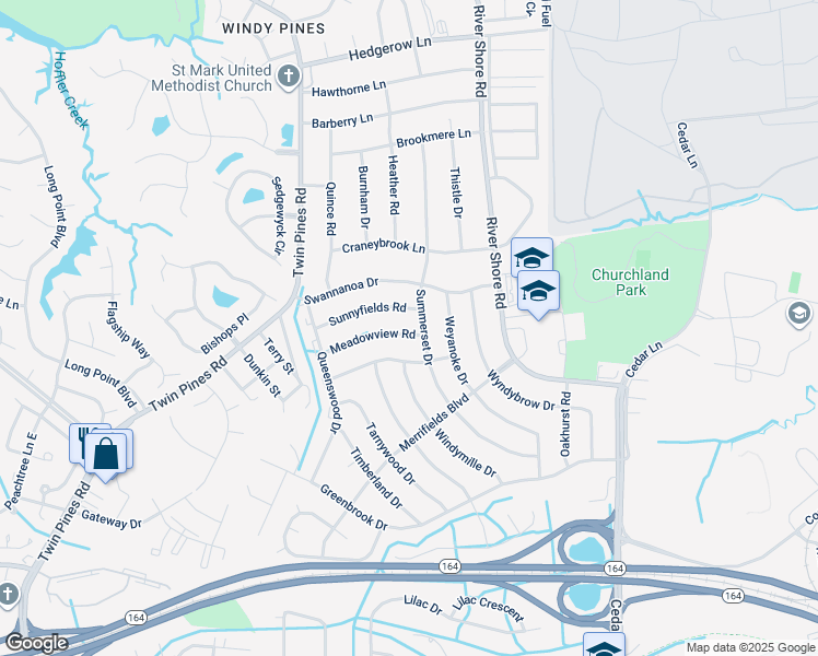 map of restaurants, bars, coffee shops, grocery stores, and more near 4100 Meadowview Road in Portsmouth