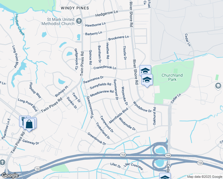 map of restaurants, bars, coffee shops, grocery stores, and more near 4100 Meadowview Road in Portsmouth