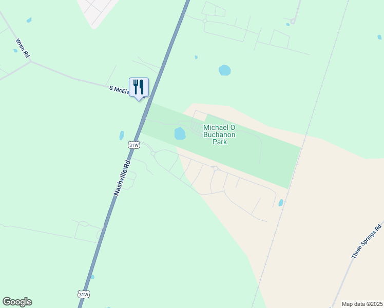 map of restaurants, bars, coffee shops, grocery stores, and more near 9222 Nashville Road in Bowling Green