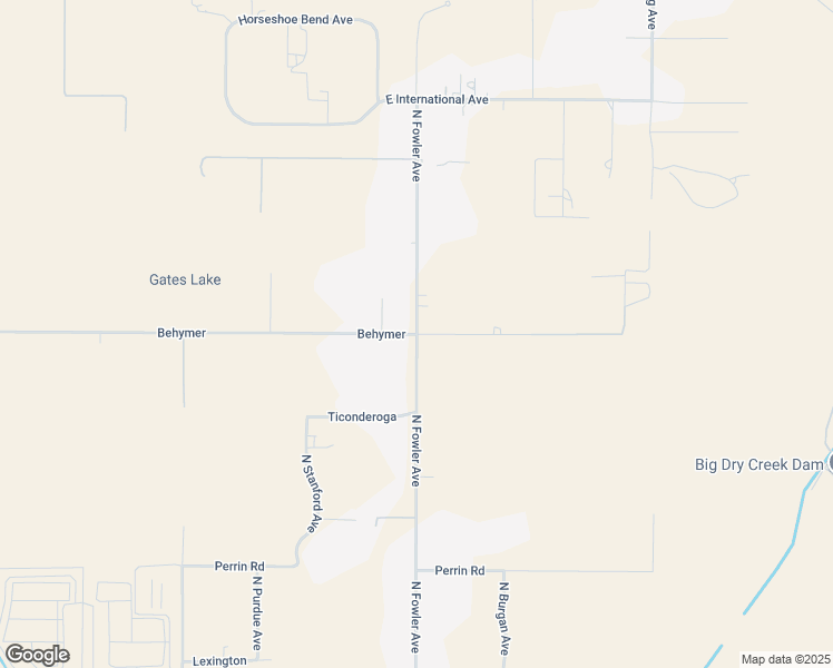 map of restaurants, bars, coffee shops, grocery stores, and more near East Behymer Avenue in Clovis