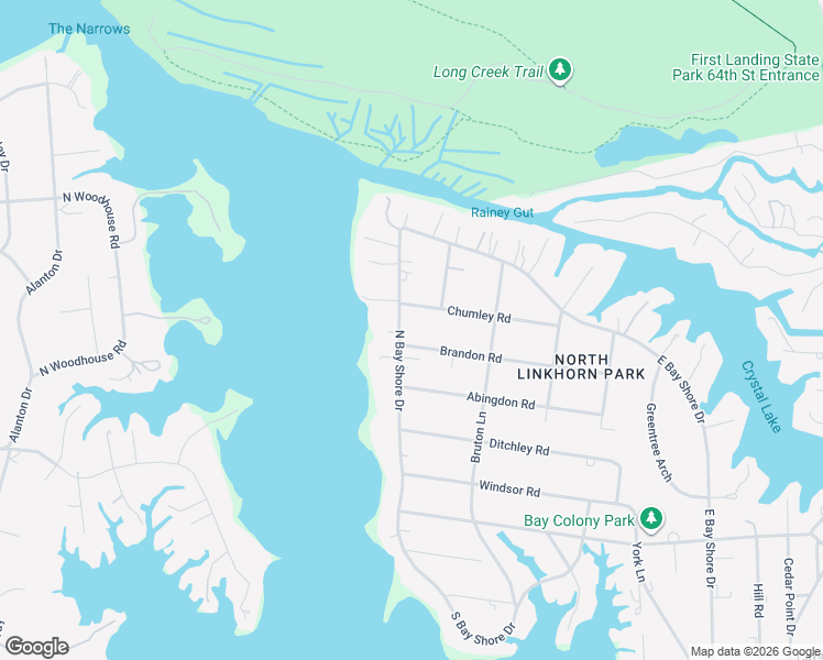map of restaurants, bars, coffee shops, grocery stores, and more near 1129 Chumley Road in Virginia Beach