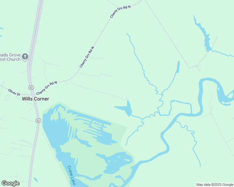 map of restaurants, bars, coffee shops, grocery stores, and more near 180 Cherry Grove Road North in Suffolk