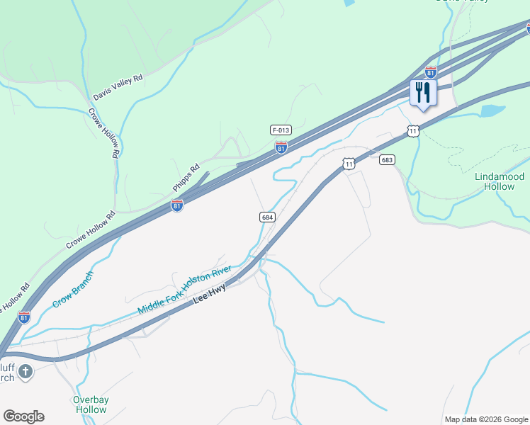 map of restaurants, bars, coffee shops, grocery stores, and more near 7053-7099 Conover Lane in Atkins