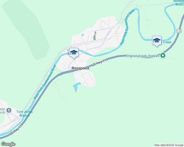 map of restaurants, bars, coffee shops, grocery stores, and more near 118 Begley Lane in Baxter