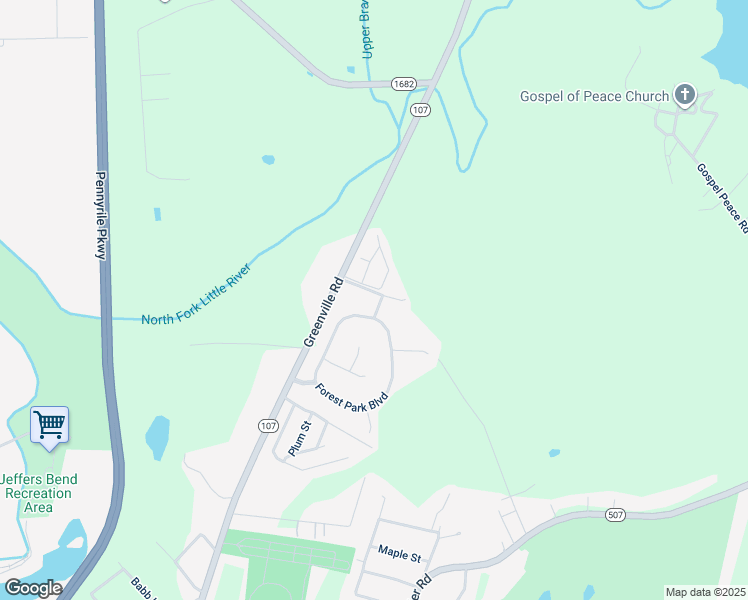 map of restaurants, bars, coffee shops, grocery stores, and more near 7402 Forestview Drive in Hopkinsville