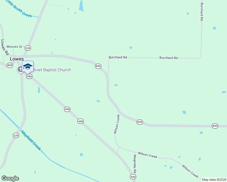 map of restaurants, bars, coffee shops, grocery stores, and more near 4542-4728 Highway 849 in Melber