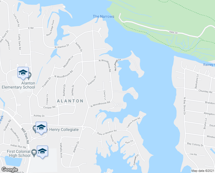 map of restaurants, bars, coffee shops, grocery stores, and more near 1437 North Woodhouse Road in Virginia Beach