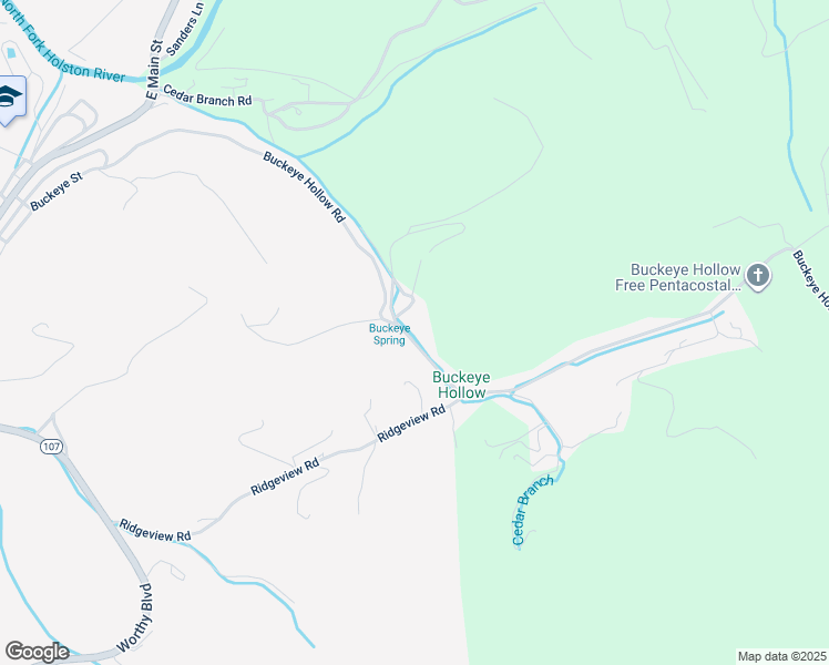 map of restaurants, bars, coffee shops, grocery stores, and more near 435 Buckeye Hollow Road in Saltville