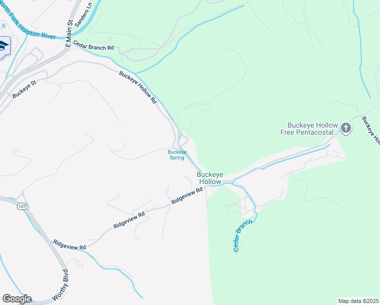 map of restaurants, bars, coffee shops, grocery stores, and more near 435 Buckeye Hollow Road in Saltville