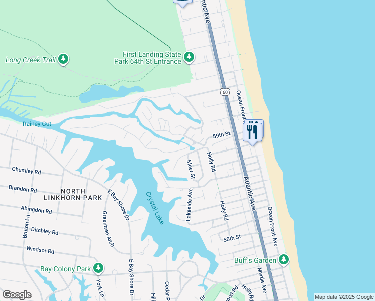 map of restaurants, bars, coffee shops, grocery stores, and more near 409 Goodspeed Road in Virginia Beach