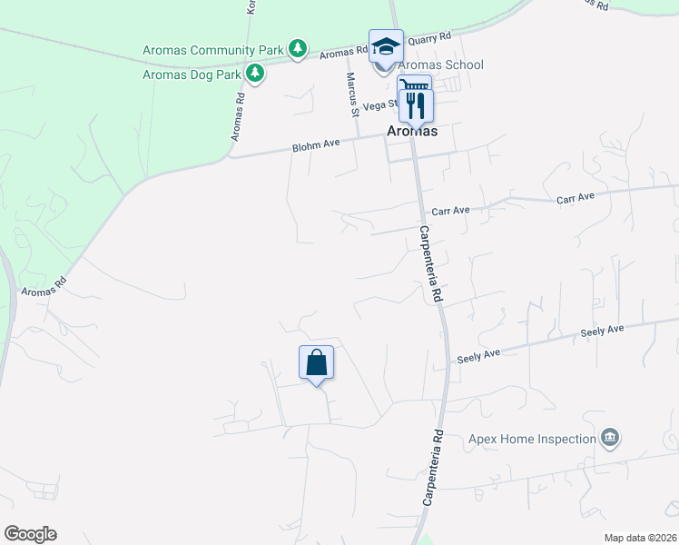 map of restaurants, bars, coffee shops, grocery stores, and more near 415 Carpenteria Road in Aromas
