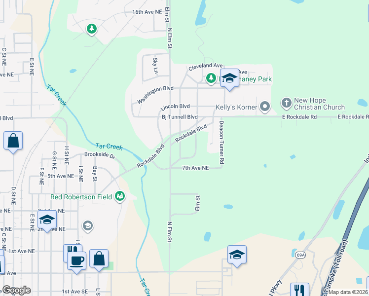 map of restaurants, bars, coffee shops, grocery stores, and more near 720 Garfield Boulevard in Miami