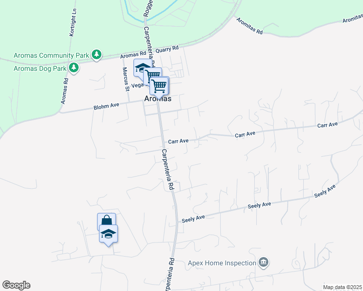 map of restaurants, bars, coffee shops, grocery stores, and more near 91 Carr Avenue in Aromas