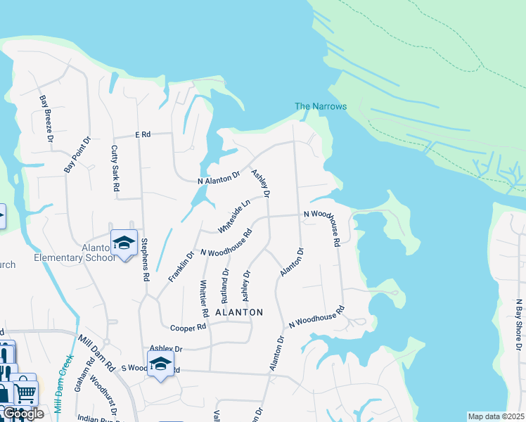map of restaurants, bars, coffee shops, grocery stores, and more near 1716 N Woodhouse Rd in Virginia Beach