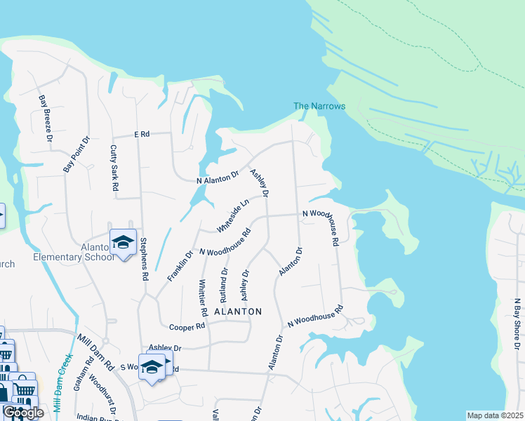 map of restaurants, bars, coffee shops, grocery stores, and more near 1716 N Woodhouse Rd in Virginia Beach