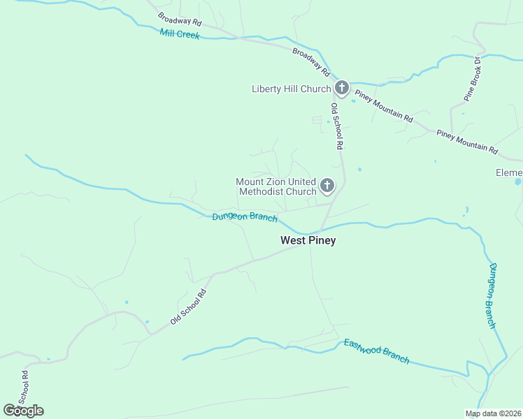 map of restaurants, bars, coffee shops, grocery stores, and more near Dungeon Spring Road in Wythe County