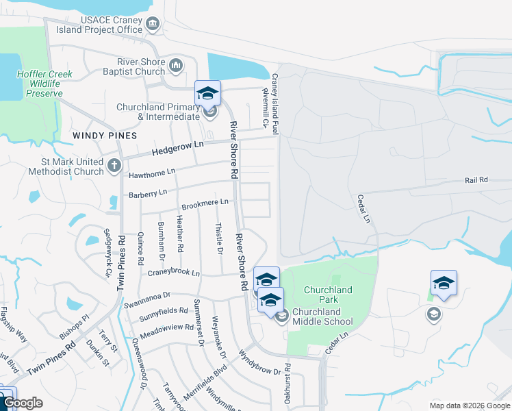 map of restaurants, bars, coffee shops, grocery stores, and more near 5617 Trafalgar Arch in Portsmouth